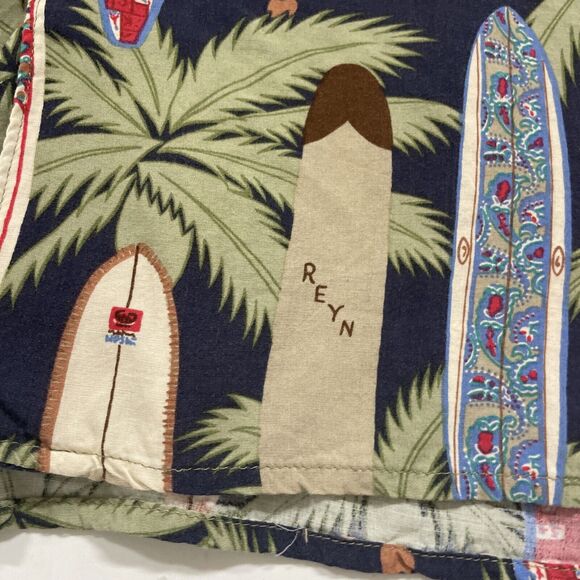 VINTAGE Reyn Spooner Hawaiian Traditionals Shirt‎ Size Medium Surf Boards Beachy - Picture 4 of 9
